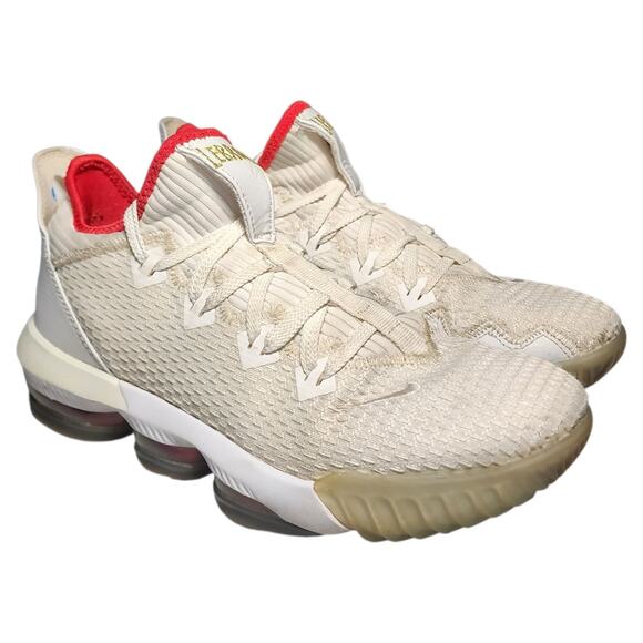 Nike LeBron 16 XVI Shoes Sneakers Mens Size 9 White CI2668-100 Streetwear